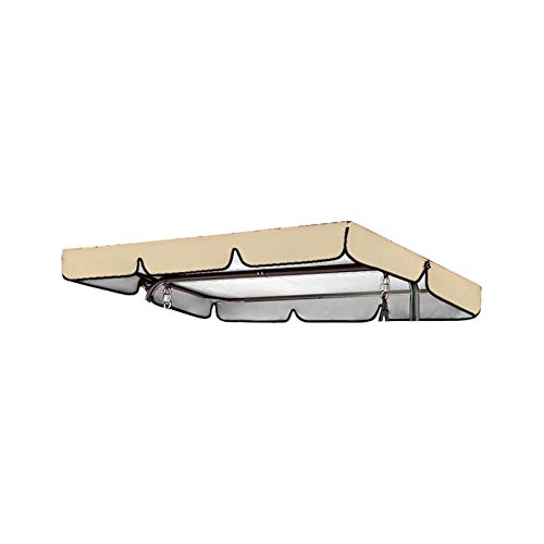 FUFRE Ersatzdach für Hollywoodschaukel 3 Sitzer Wasserdicht Ersatz Bezug, Schattierung der Sonnendach Gartenschaukel…