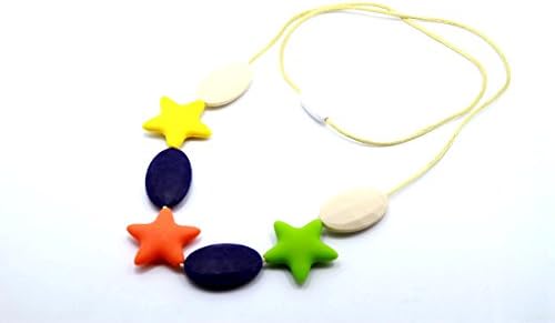 51WAY Handmade Baby Silicone Teething Necklace for Mom to Wear, Red