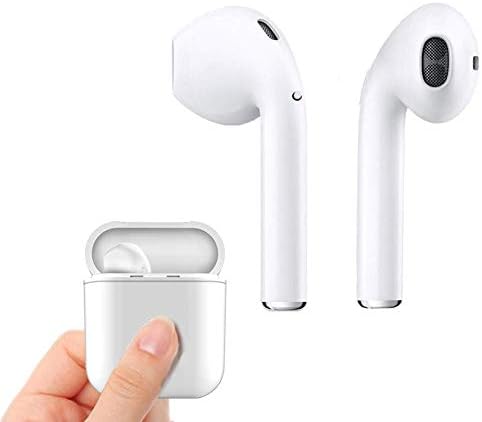 Bluetooth 4.2 Earbuds, Wireless Earbuds Bluetooth Headset, Stereo Bass Headset with Charging Box, Mini Wireless Sports Headset Stereo Sweatshirt, Bluetooth Headset Built-in HD Microphone (White)