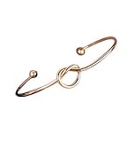 Franterd Personally Simple Knot Open Bangles Bracelet Tie the Knot Bridesmaid Gift Cuff Bracelet