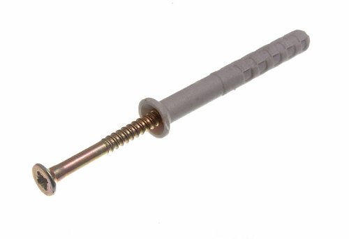 Click Here to See More Images 100 X Hammer Fixing With Nylon Wall Plug M6 X 50Mm