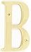 ZW Hardware B100 4 Inch Solid Brass Bright Brass House Letter B