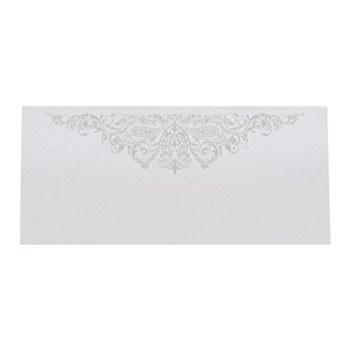 Documents and Designs Paisley Easy Print Place Cards (Select Color/Quantity), Pearl White, Silver, Set of 50 (9 Sheets) - Thumbnail 6