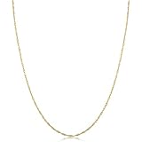 Solid 10k Yellow Gold 0.85mm Dainty Singapore Chain (20 inch)