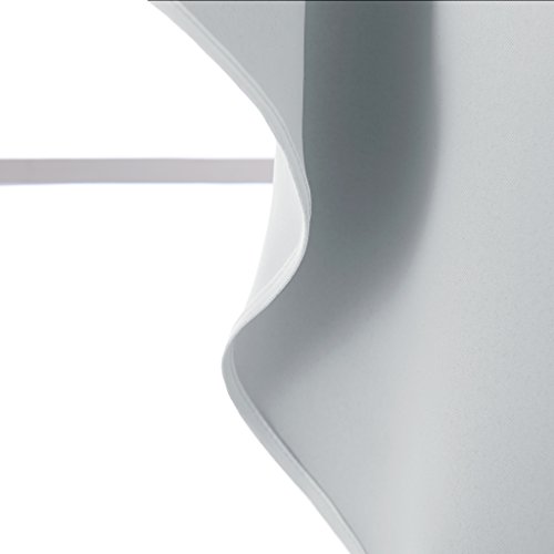 NICETOWN Half Window Kitchen Tier Curtains- Tailored Scalloped Valance/Swags for Bedroom (One Set, 29-Inch-by-38-Inch Each Panel,Platinum-Greyish White) - Thumbnail 4