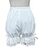 ZKCostume Women's Cute White Cotton Lace Ruffle Hem Lolita Bloomers