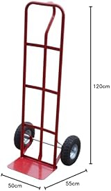 AB Tools Sack Truck 600lb Pneumatic Wheels Red Steel Hand Trolley view 5