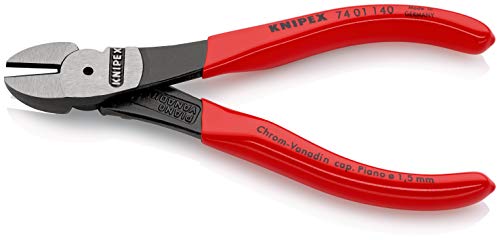Knipex Kraft-Seitenschneider schwarz atramentiert, mit Kunststoff überzogen 140 mm 74 01 140 – Bild 3