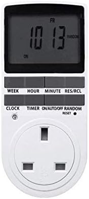 BIN BON - Plug-in Programmable Timer Switch Socket with 12/24 Hours Timer Switch Clock EU AU UK US Plug LCD Display Electronic Devices NEW