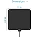 VIEWTEK Amplified HDTV Antenna 50 Mile Range Ultra Thin Digital Indoor TV Antenna with Detachable Signal Booster USB power supply 13 Ft Coaxial Cable