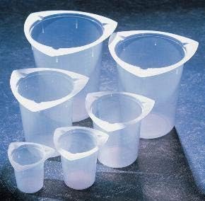 25384-156CS - Capacity : 400 mL (14 oz.) - Tri-Pour Graduated Disposable Beakers, Polypropylene - Case of 100
