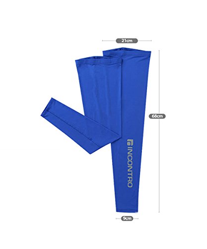 Sun protective UV resistang Compressiong Cooler Cooling Sleeves leg warmer for outdoor sports golf cycling (Grey)