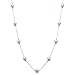 10k Yellow Gold White Cultured Freshwater Pearl Chain Station Necklace, 18