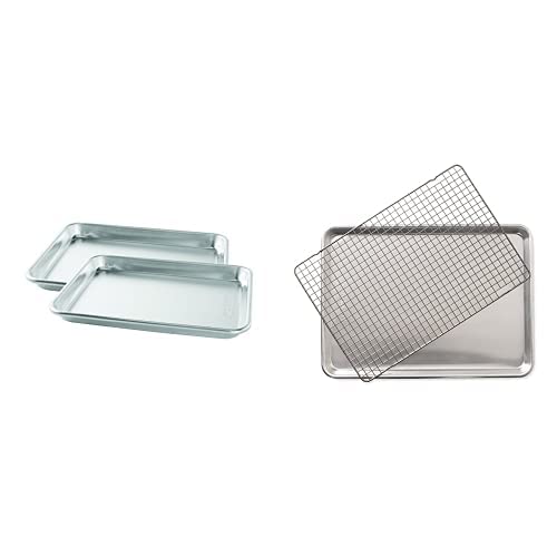 Nordic Ware Natural Aluminum Commercial Baker's Quarter Sheet, 2Pack
