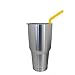 Silicone Straws By KJA: Set Of 6 Reusable Silicone And Stainless Steel Straws For 30 oz Yeti | Rtic Tumbler With Cleaning Brushes And Storage Pouch – Extra Long Multipurpose Straws For Drinks And More