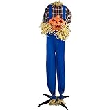 Haunted Hill Farm 57-in. Animatronic Scarecrow Crow