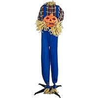 Haunted Hill Farm 4.75-Ft Animated Life-Size Animatronic Scarecrow | Crow The Headless | Indoor or Covered Outdoor Halloween Decoration | Battery-Operated | Moves Side, Color 6 Haunted Hill Farm 4.75-Ft Animated Life-Size Animatronic Scarecrow | Crow The Headless | Indoor or Covered Outdoor Halloween Decoration | Battery-Operated | Moves Side, Color 6