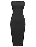 Made by Emma Sexy Comfortable Tube Top Body-Con Midi Dress in Various Colors Black M