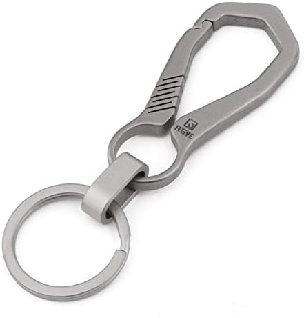 Tisur カラビナ チタン キーホルダー チェーン 小 おしゃれ キーチェーン Carabiner アウトドア 車 家 鍵 キーリング メンズ Ti A 1個 接続リング 1個 キーリング 1個