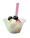 SupaCute Plastic Sundae Cups, Ice Cream Bowls, Frozen Yogurt and Gelato Dishes 3.04-ounce Set of 25 Cups and 25 Dessert Spoons