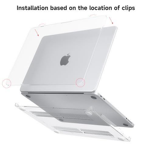 eleger Case Compatible with MacBook Neo 13 Inch A18 Pro A3404, 2026 Released, Protective Case for Mac Book Neo 13 Inch, Transparent Crystal