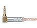 Monolith Dual 2.5mm to 3.5mm Headphone Cable - 5 Feet - Pink with Oxygen Free Copper Braided Auxiliary Audio Cord