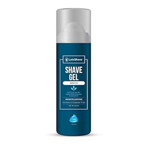 LetsShave Sensitive Shave gel for Men with 0% Alcohol (Tea Tree Oil, Argan Oil & Rosemary Essential Oil) – 200 ml