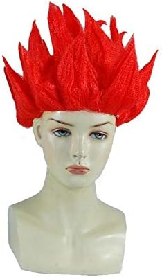 Sun Wukong Seven Dragon Wig Halloween Party Dragon Ball Z Goku Cosplay Costume Hat Children Adult Party Favors (red)