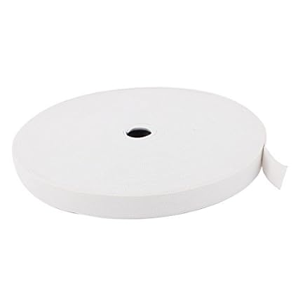 Amazon.com: eDealMax de Punto de Punto elástico Blanco de la Banda del Rollo DE 18 mm ancho 50 metros de Largo