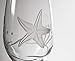 Rolf Glass Starfish stemless wine glass tumbler 18 ounce - Set of 4 - Engraved Lead-Free Glass - Made in ths US