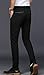 Plaid&Plain Men's Stretch Dress Pants Slim Fit Skinny Suit Pants 7108 Black 30W30L