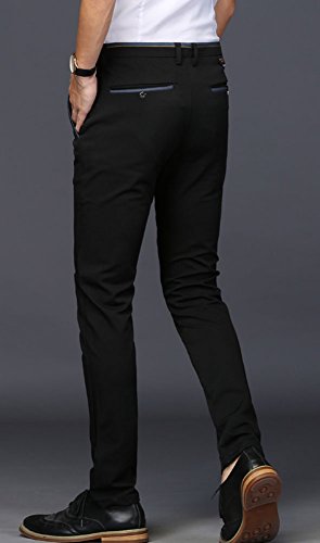 mens skinny dress pants black