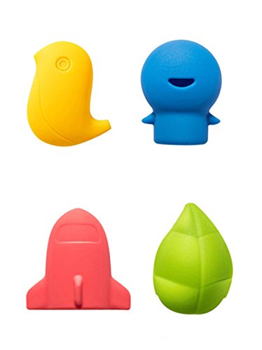 4 Pcs Silicone Toothbrush Holder Covers, Great Protective Case for Home, Travel, Outdoor & Camping - Hygienic and Anti-bacterial, 4 Styles