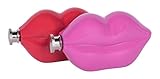 Chill-O Stainless Steel Lip Flask Set of 2 - 6 Oz Pink & Red Liquor Flask - Whiskey Flask