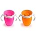 Munchkin Miracle 360 Trainer Cup, Pink/Orange, 7 Ounce, 2 Count