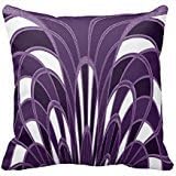 Mushroom Abstract Art Deco Plum Throw R821c7a7a289c4380866378741ec17c83 I52ni 8byvr Pillow Case 18" * 18"