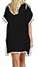 GDKEY Women's Trim Kaftan Chiffon Swimsuit Bikini Beach Cover up(ColorBall_Black,A)