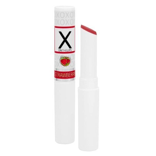 X On The Lips Buzzing Balm with Pheromones, Sizzling Strawberry, 0.75