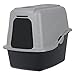 Petmate Hooded Litter Pan Set Large, Black/Gray