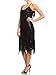 Anna Kaci Womens Fringe Sequin Strap Backless 1920s Flapper Party Mini Dress S Black