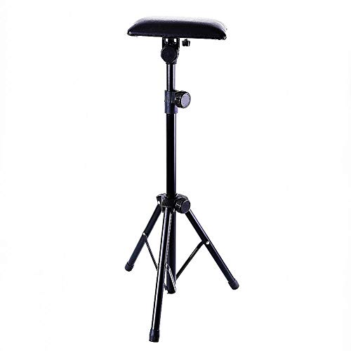 Tattoo Armrest Stand,Foldable Sponge Pad Tattoo Arm Leg Rest Stand Tripod with Adjustable Height for Tattoo Supplies Arm Bar Pad PVC Leather Chair Stand - Thumbnail 7