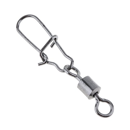 Origlam 96 pcs Pêche Rouler Roulement Pivotant Laiton Corps Pivotant, La Pêche Pivotant Rolling Barrel Connecteur Pivotant, Solide Anneaux Mer émerillons Connecteur Anneaux Interlock Snap