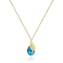 December Birthstone P Initial Necklaces for Women