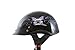 VCAN V531 Cruiser Intricate Butterfly Half Helmet (Gloss Black, Small)