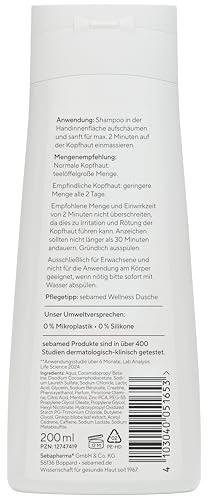 Sebamed Anti-Haarverlust Shampoo, Shampoo gegen Haarausfall, für kräftiges und gesundes Haar, fördert das Wachstum und aktiviert die Haarwurzel, bis zu 71% volleres Haar*, 200 ml 2