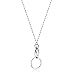 Wisdompro Fashion Lanyard, Women's Chain Lanyard Necklace with Metal Clasp and Keyring for Keys, ID Badge Card Holder - Stud Chain