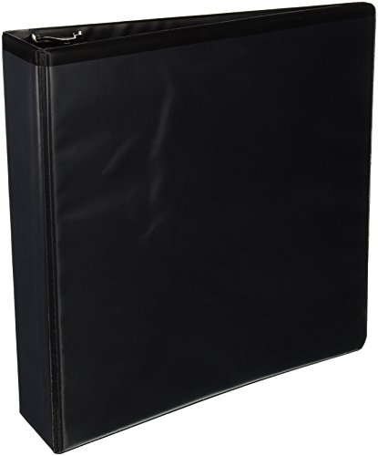 SamsillEarth’s Choice Biobased Durable 3 Ring Binder, Clear View 2 Inch Binder, D-Ring, Up to 25% Plant Based Plastic, USDA Certified Biobased, Black
