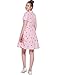 haoduoyi Women's Casual High Waist Strawberry Print Sweet Shirt Dress Pink S