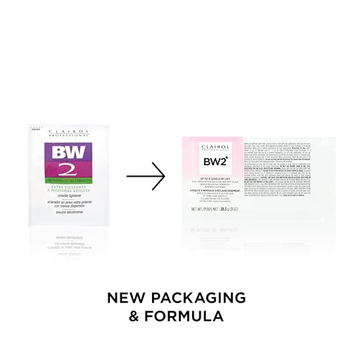 Clairol Professional BW2+ Dedusted Extra Strength Powder Lightener, Up to 9 Levels of Lift for Hair Highlights & Lightening