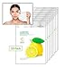 BeauuGreenPremium Beauty SheetEssenceMask Clarifying Lemon Pack-10 Age Defying Organic Herbal Essence Ingredient Korean Formulas -K-Beauty Skin Care Peel OffFacial Mask Bundle -10 Masks Included